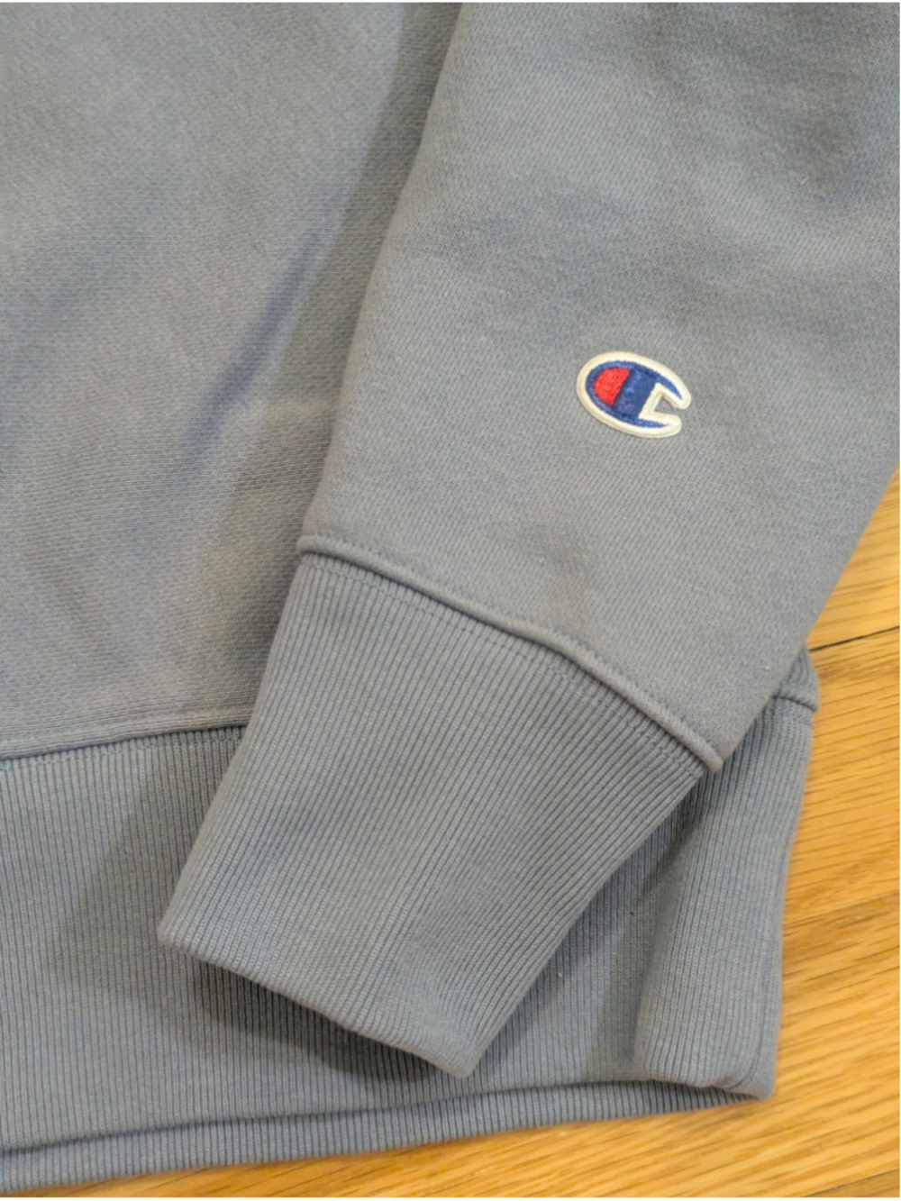 Champion Reverse Weave 1/4 Zip Sweatshirt Small Light Blue - Picture 7 of 11